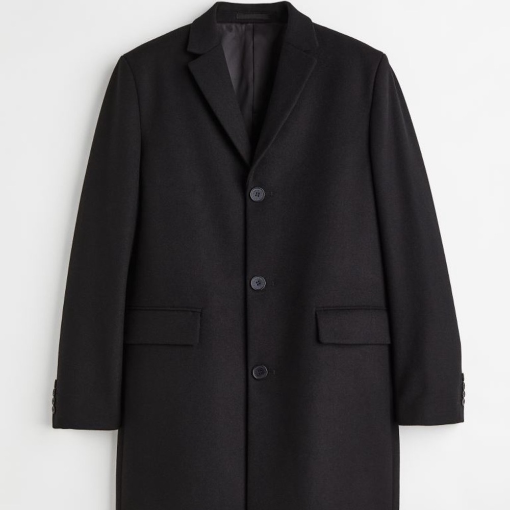 Wool-blend coat, men coat, XL